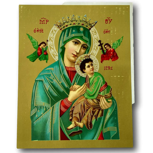 Out-of-Print Religious Image – Our Lady of Perpetual Help / Virgen del Perpetuo Socorro – New Old Stock - Ysleta Mission Gift Shop