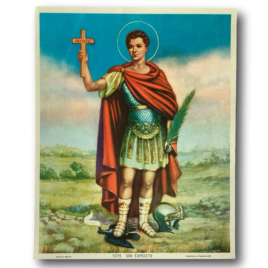Out-of-Print Religious Image – Saint Expedito / San Expedito NOS - Ysleta Mission Gift Shop