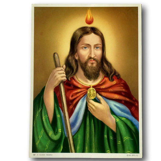 Out-of-Print Religious Image – Saint Jude Thaddeus / San Judas Tadeo NOS - Ysleta Mission Gift Shop