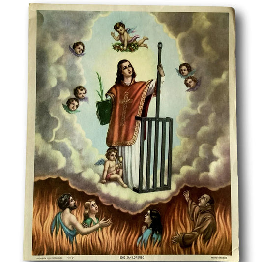 Out-of-Print Religious Image – Saint Lawrence / San Lorenzo NOS - Ysleta Mission Gift Shop