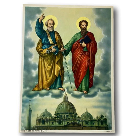 Out-of-Print Religious Image – Saints Peter and Paul / San Pedro y San Pablo NOS - Ysleta Mission Gift Shop