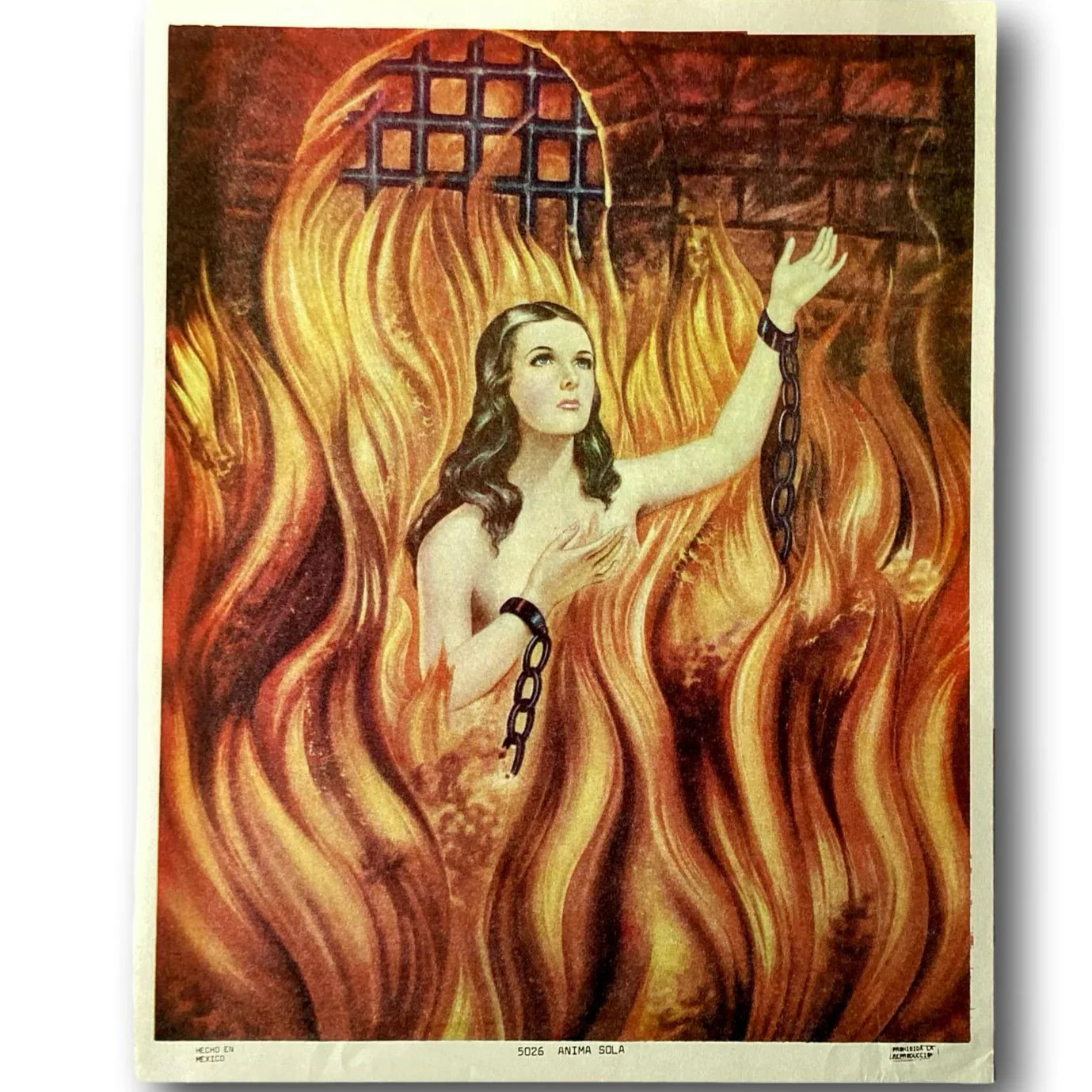 Out-of-Print Religious Image – Lonely Soul / Ánima Sola – Devotional Purification Print - Ysleta Mission Gift Shop
