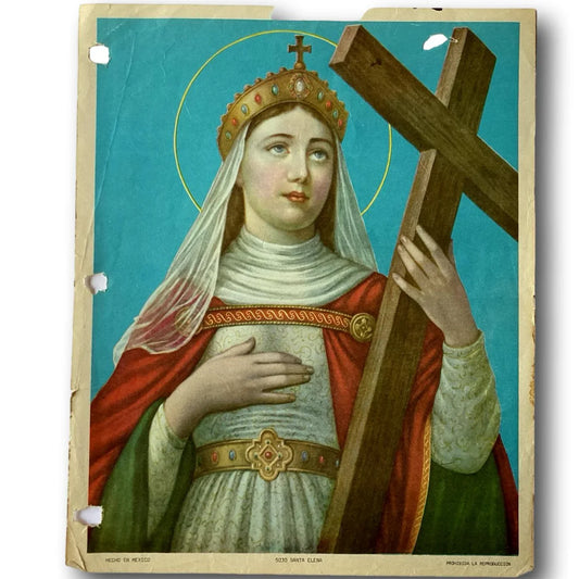 Out-of-Print Religious Image – Saint Helena / Santa Elena – Holy Cross Collector Print - Ysleta Mission Gift Shop