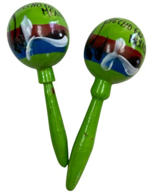 Maraca Pair – Colorful Mexican Shakers for Parties or Gifts - Ysleta Mission Gift Shop