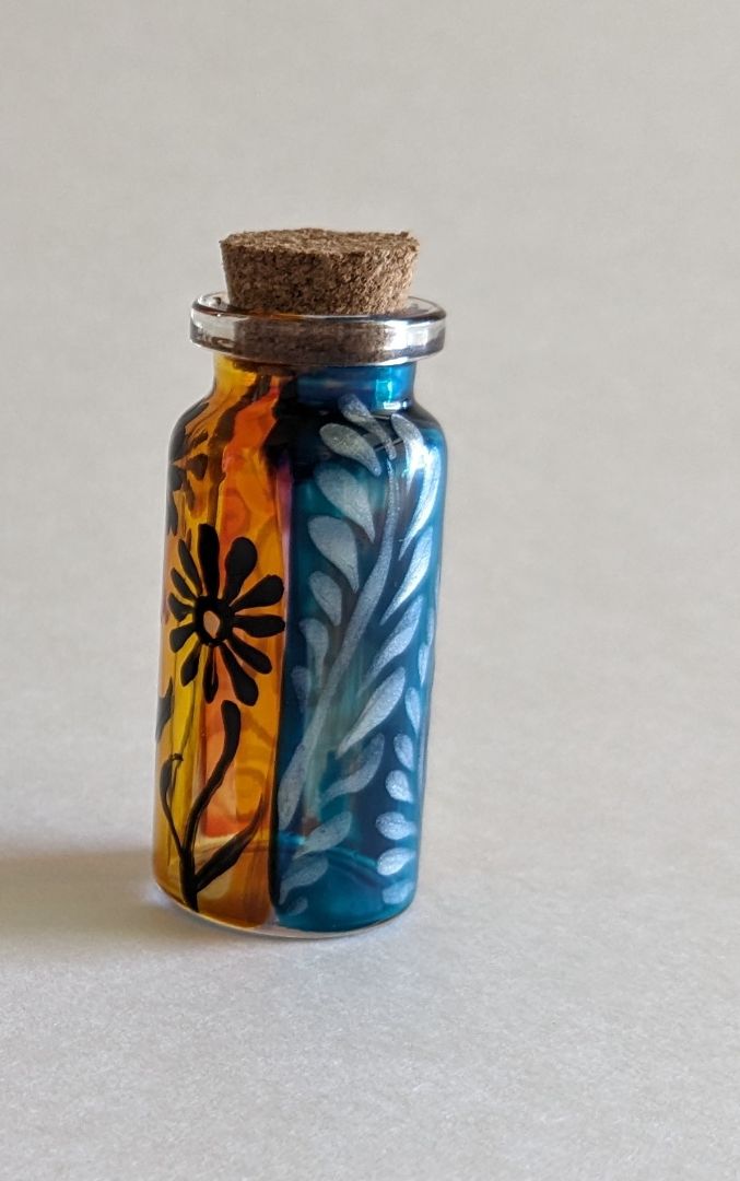 Small Decorative Bottle - Floral Desert Theme | Unique Home Decor