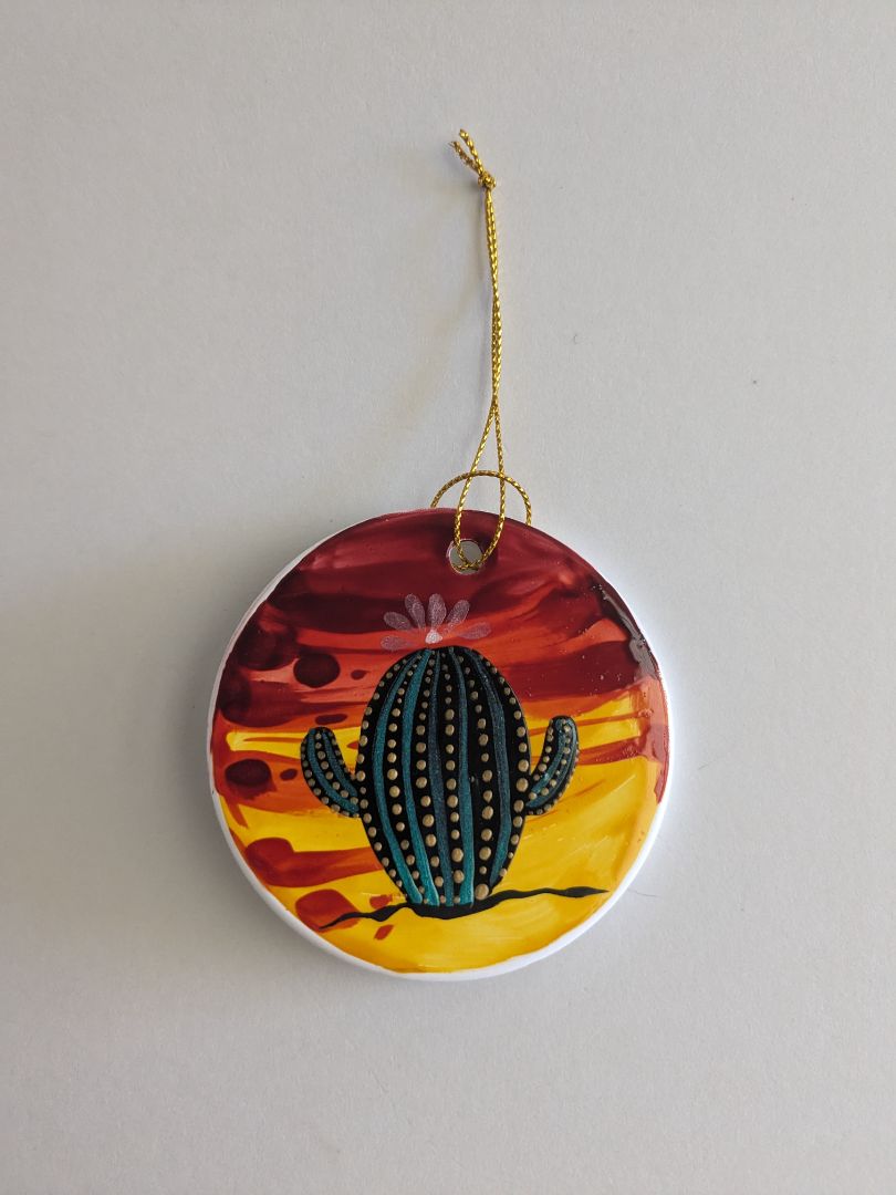 Cactus Hanging Ornament | Handcrafted Desert-Themed Ornament