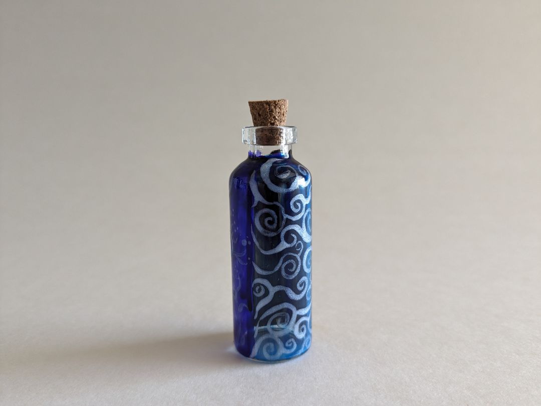 Small Delicate Floral Bottle | Handcrafted Decorative Bottle