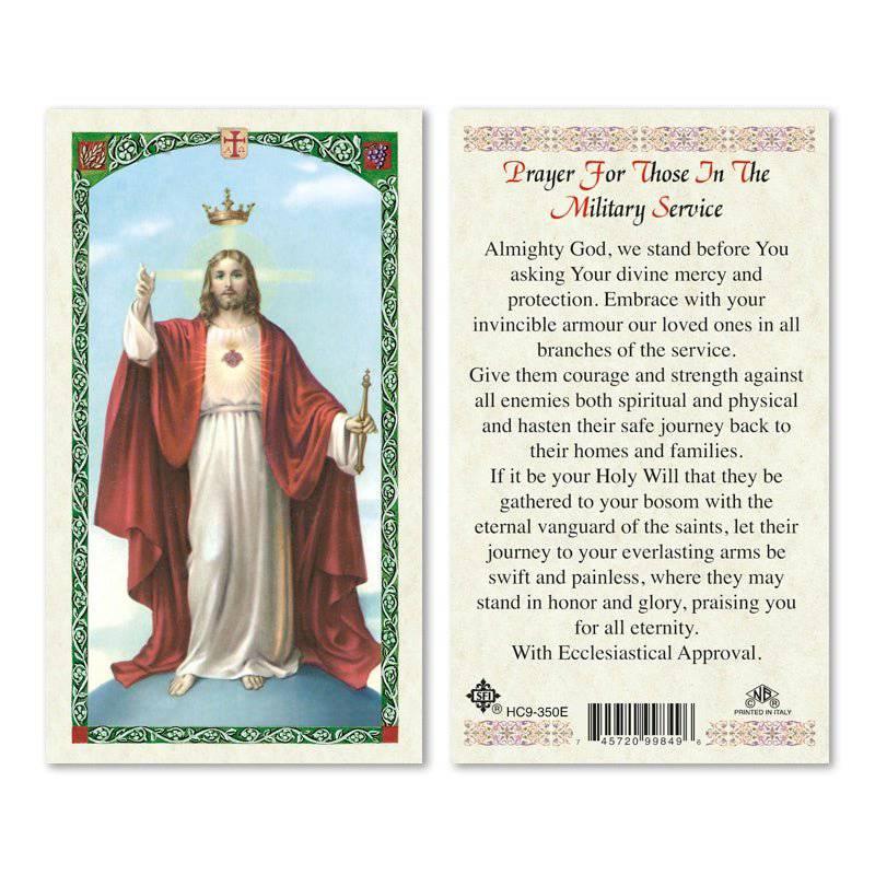 Prayer Card – Prayer for Those in the Military Service (HC9‑350E) - Ysleta Mission Gift Shop