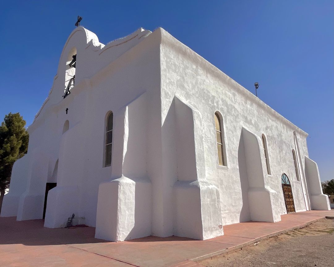 "Profile San Elizario Chapel" 5x7 Greeting Card and Envelope