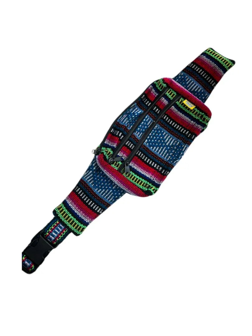 Handwoven Fanny Pack – Artisanal Waist Bag with Mexican Fabric - Ysleta Mission Gift Shop