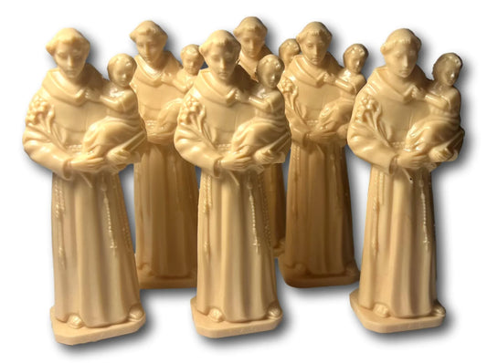 Saint Anthony Mini Statue – 3.5" Resin Catholic Figurine – Small Devotional Gift - Ysleta Mission Gift Shop