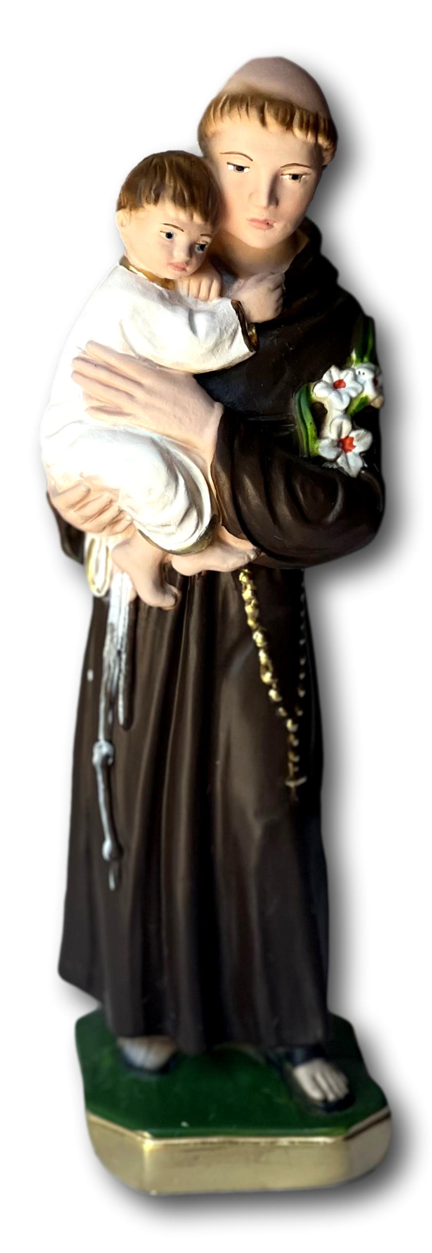 Saint Anthony Statue – Patron Saint of Lost Items – Solid Chalkware – 9 Inches