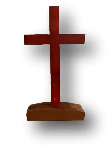 Saint Anthony Wood Cross with Stand – 6" x 11" x 2.25" - Ysleta Mission Gift Shop
