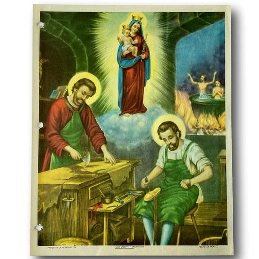 Out-of-Print Religious Image – Saints Crispin and Crispinian / San Crispin y San Crispiniano – New Old Stock - Ysleta Mission Gift Shop