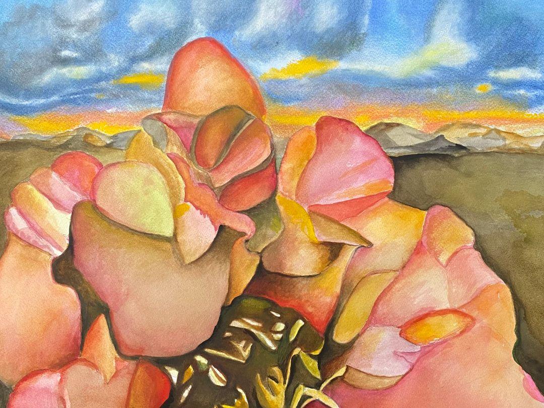 Cactus Flower Photo Print Sky Vs Flower – Matted 11×14