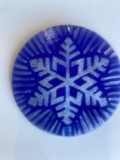 Painted Snowflake Ornament – Handcrafted Snowflake Design, Each Unique - Ysleta Mission Gift Shop