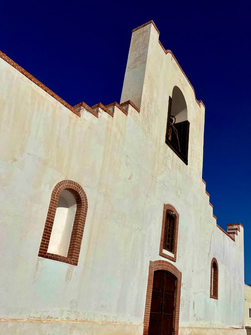 Socorro Mission Art Print – 8x10 on 11x14 Mat – Southwest Religious Décor - Ysleta Mission Gift Shop