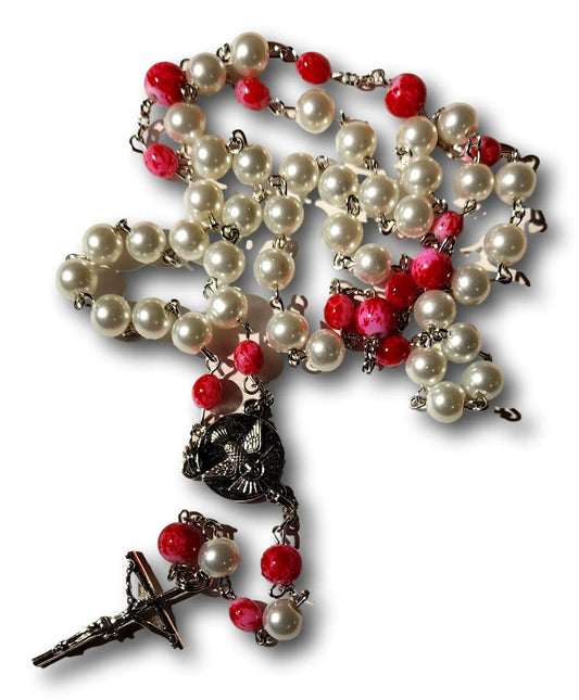 Sterling Silver Holy Spirit Rosary – Elegant & Sacred Prayer Beads - Ysleta Mission Gift Shop
