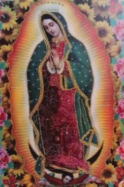 Sticker Virgen Guadalupe Vinyl Matte Removable 3" x 2" - Ysleta Mission Gift Shop