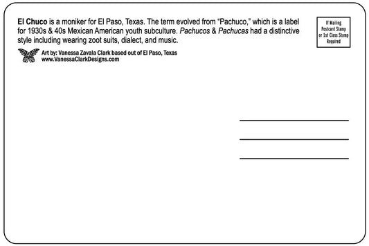 Postcard – El Chuco License Plate | 4x6 El Paso Souvenir Art Card - Ysleta Mission Gift Shop
