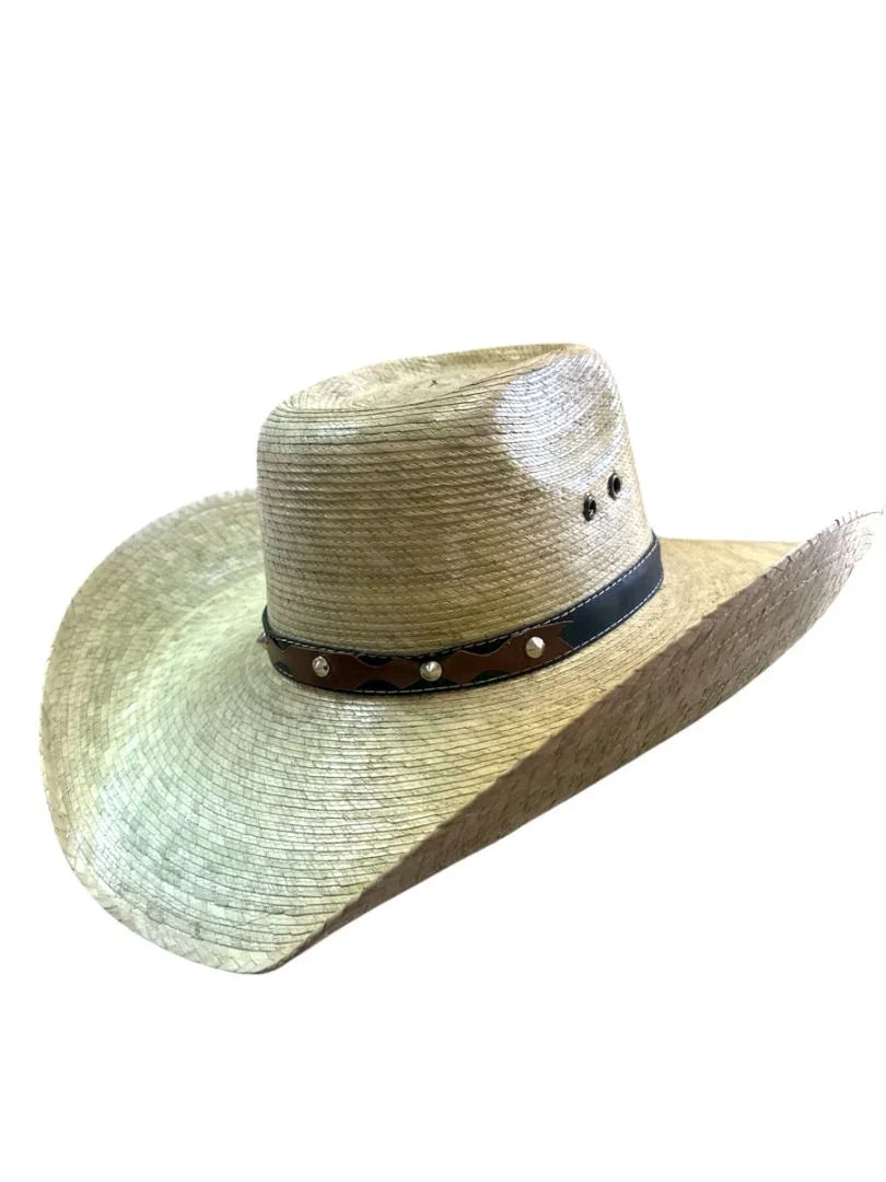 Authentic Handcrafted Mexican Palm Hat for Adults | Outdoor Sombrero, Texas Cowboy Style - Ysleta Mission Gift Shop