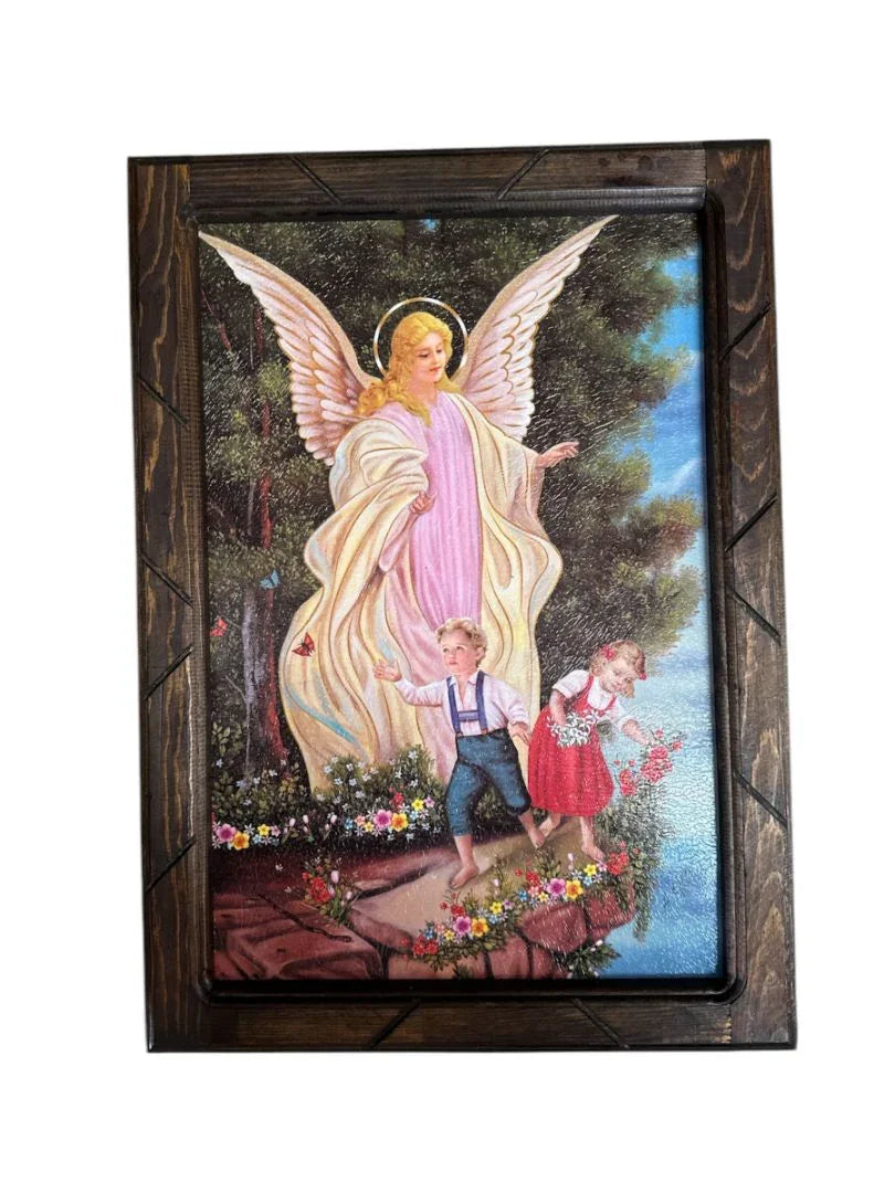 Religious Prints with Wood Frame Various – Classic Christian Wall Art 13 x 17.5 Inches - Ysleta Mission Gift Shop