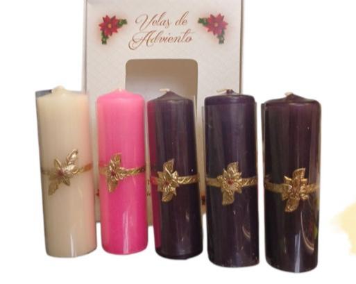 Advent Candle Set Medium Size | Set Of 5 Prayer Candles