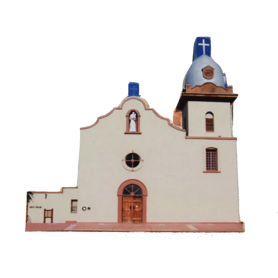 Mini Ysleta Mission Wood Cutout – 3.5 Southwest Catholic Keepsake - Ysleta Mission Gift Shop