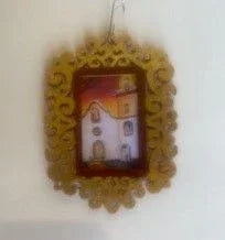 Handpainted Die Cut Frame with Ysleta Mission Art Print - Ysleta Mission Gift Shop