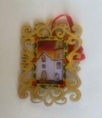 Handpainted Die Cut Frame with Ysleta Mission Art Print - Ysleta Mission Gift Shop
