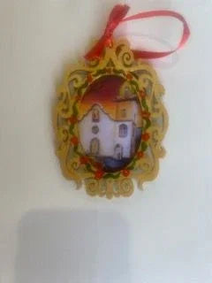 Handpainted Die Cut Frame with Ysleta Mission Art Print - Ysleta Mission Gift Shop