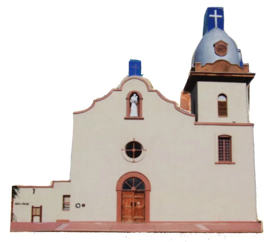 Ysleta Mission Wood Cutout – 4.25 Faith-Inspired El Paso Decor - Ysleta Mission Gift Shop