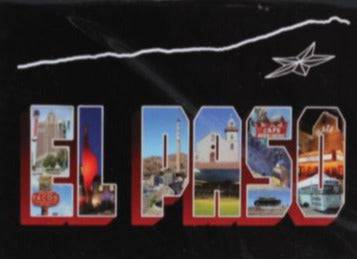 Black El Paso Postcard Magnet – 2.5 x 3.5 inches - Ysleta Mission Gift Shop