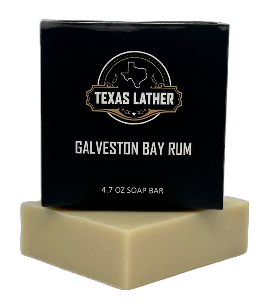Galveston Bay Rum Soap Bar 4.7 oz. 3X3X1 inches Handmade Small Batches