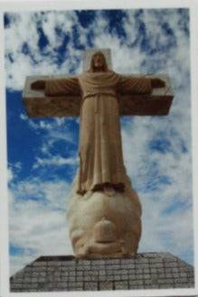 Christ Statue Sticker – Vinyl Glossy Removable 3x3 inches - Ysleta Mission Gift Shop