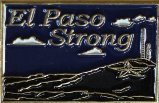 El Paso Strong Pin – Die-Struck Soft Enamel 1.25" - Ysleta Mission Gift Shop
