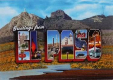 Magnet El Paso Texas Postcard Design – 2.5" x 3.5" - Ysleta Mission Gift Shop