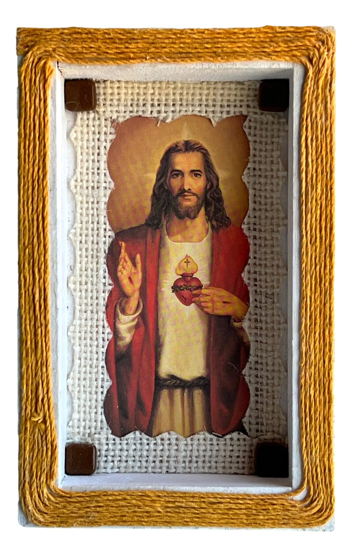Handcrafted Catholic jewelry featuring recycled materials, with religious symbols and Christian design elements from Gaudly Art.