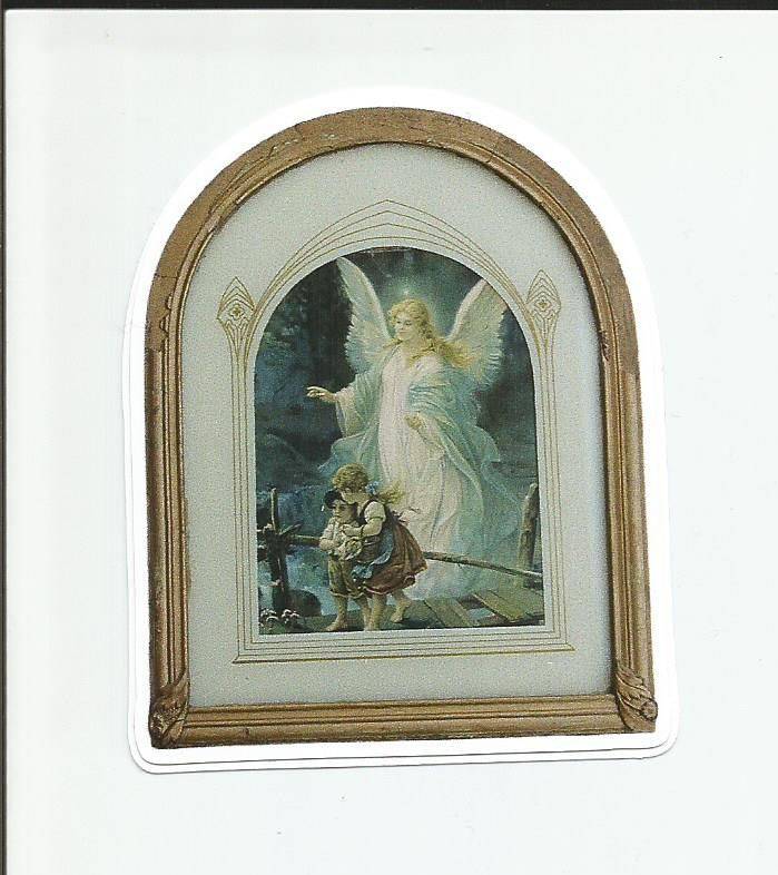 Guardian Angel Vinyl Sticker – Glossy Removable 2.5" x 3"