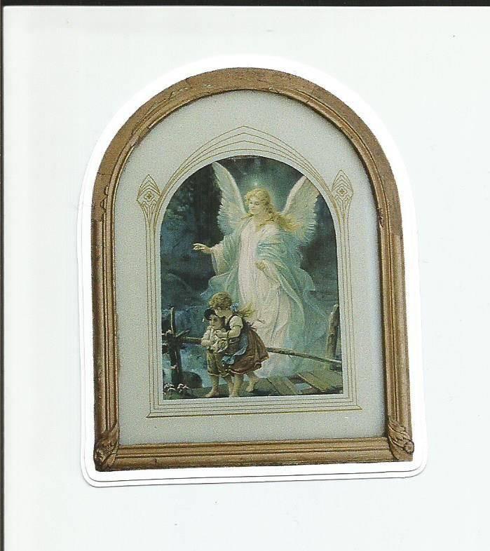 Guardian Angel Vinyl Sticker – Glossy Removable 2.5" x 3" - Ysleta Mission Gift Shop