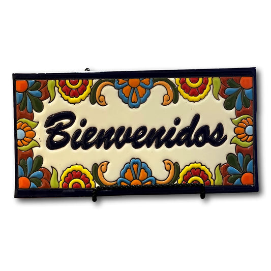 Handcrafted Decorative Spanish Greeting Tiles – Welcome & My House Designs B