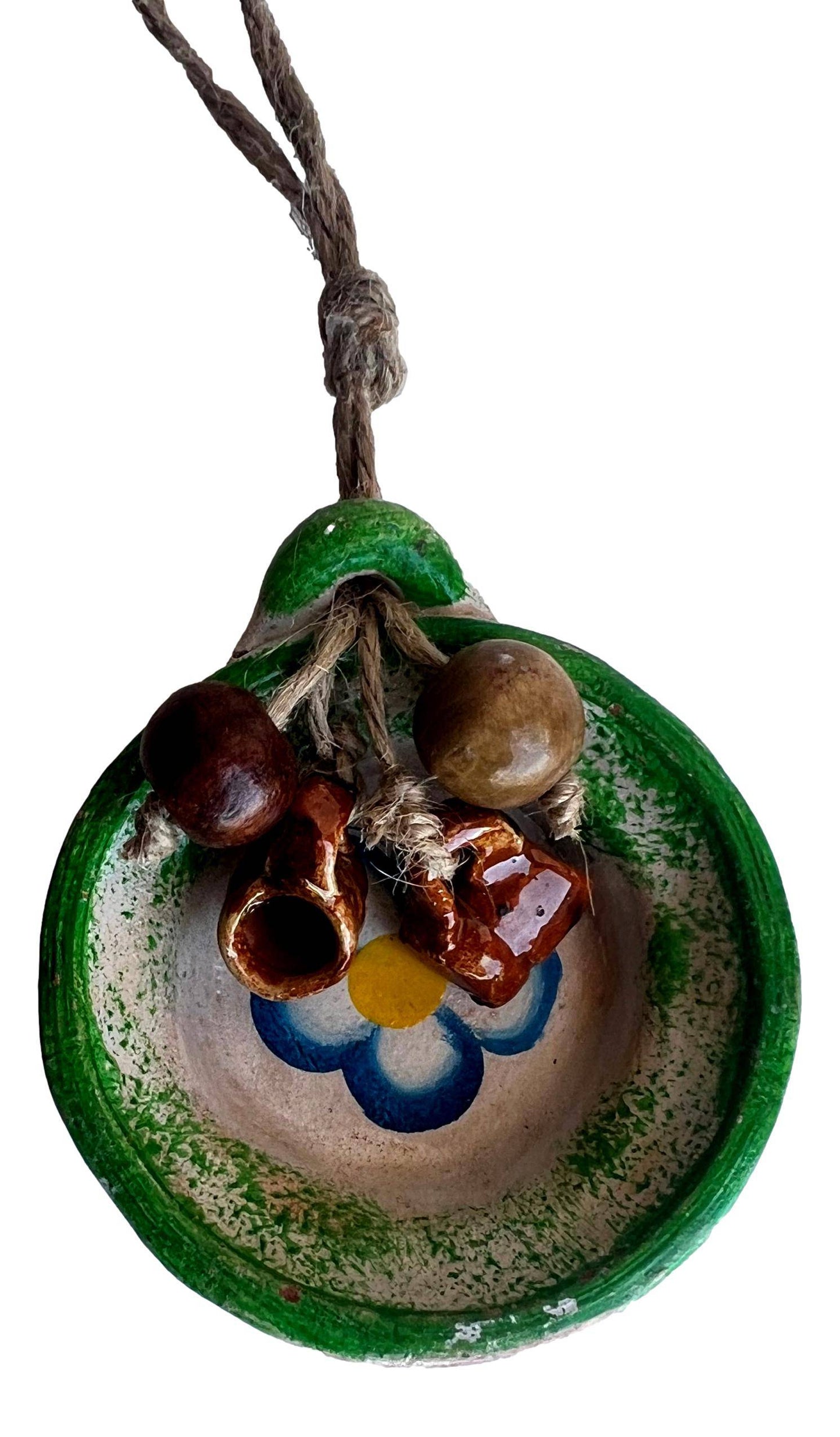 Home Decor Wall Hanging – Mexican "Charola" Tray and Mug Miniatures, 3"x3" - Ysleta Mission Gift Shop