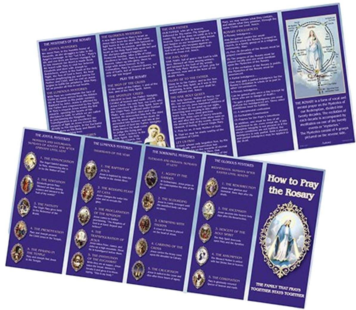 How to Pray the Rosary Pamphlet - Large Print English Edition - Ysleta Mission Gift Shop