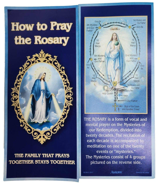 How to Pray the Rosary Pamphlet - Large Print English Edition - Ysleta Mission Gift Shop