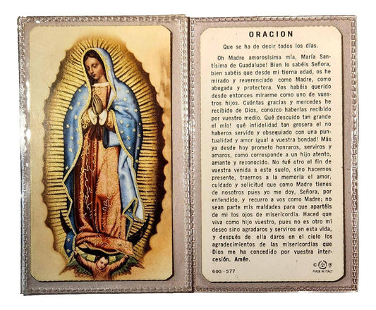 Laminated Prayer Card – Oración a María Santísima de Guadalupe - Ysleta Mission Gift Shop