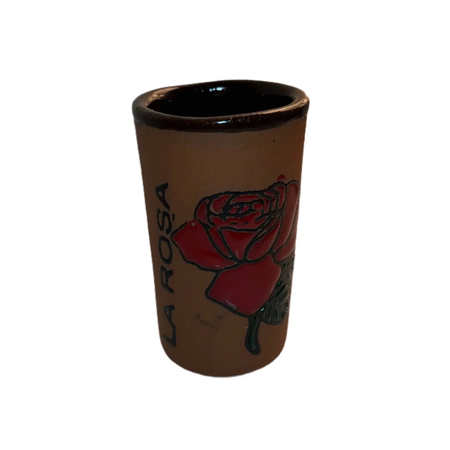 Clay Shot Glass Glazed, Lead-Free 3" Handmade in Mexico - Ysleta Mission Gift Shop