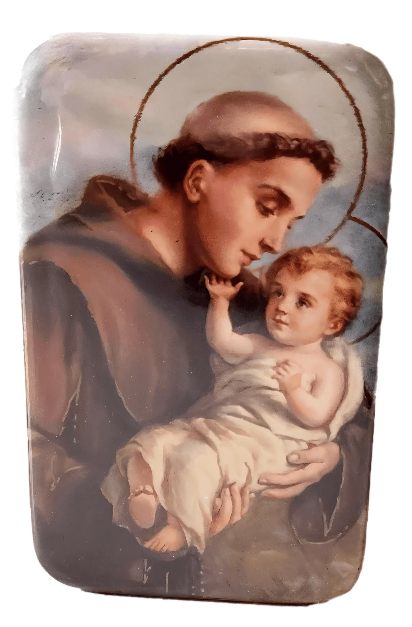 Magnet Saint Anthony Metal Image Italian Image 2x3 - Ysleta Mission Gift Shop