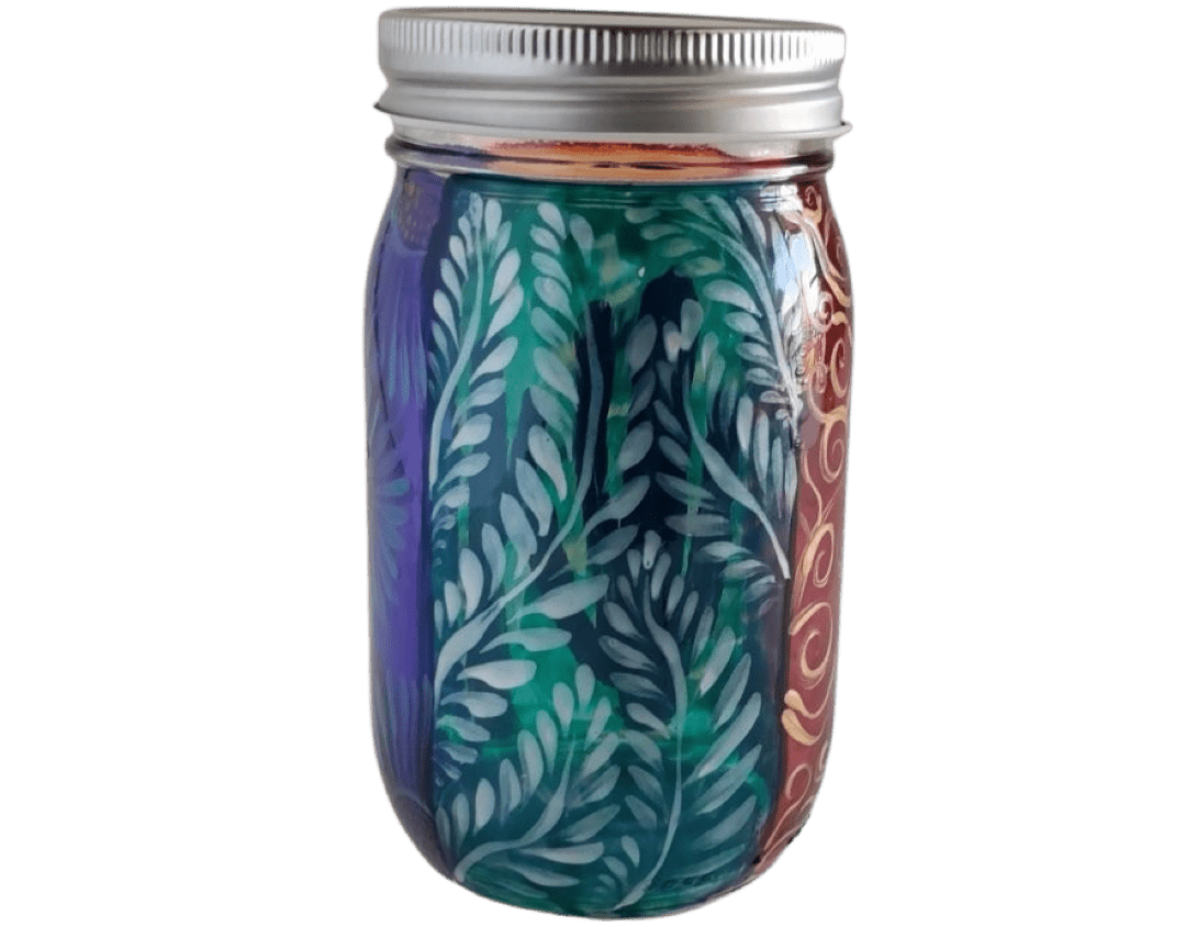 Mason Jar Medium Cactus Flower Desert Motif - Ysleta Mission Gift Shop