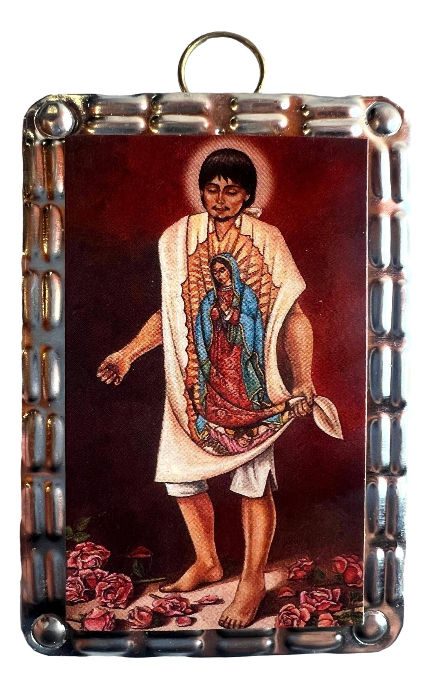 Mini Retablo Patron Saint | Handcrafted Spanish Colonial Tinwork | 3x2 Made in New Mexico - Ysleta Mission Gift Shop