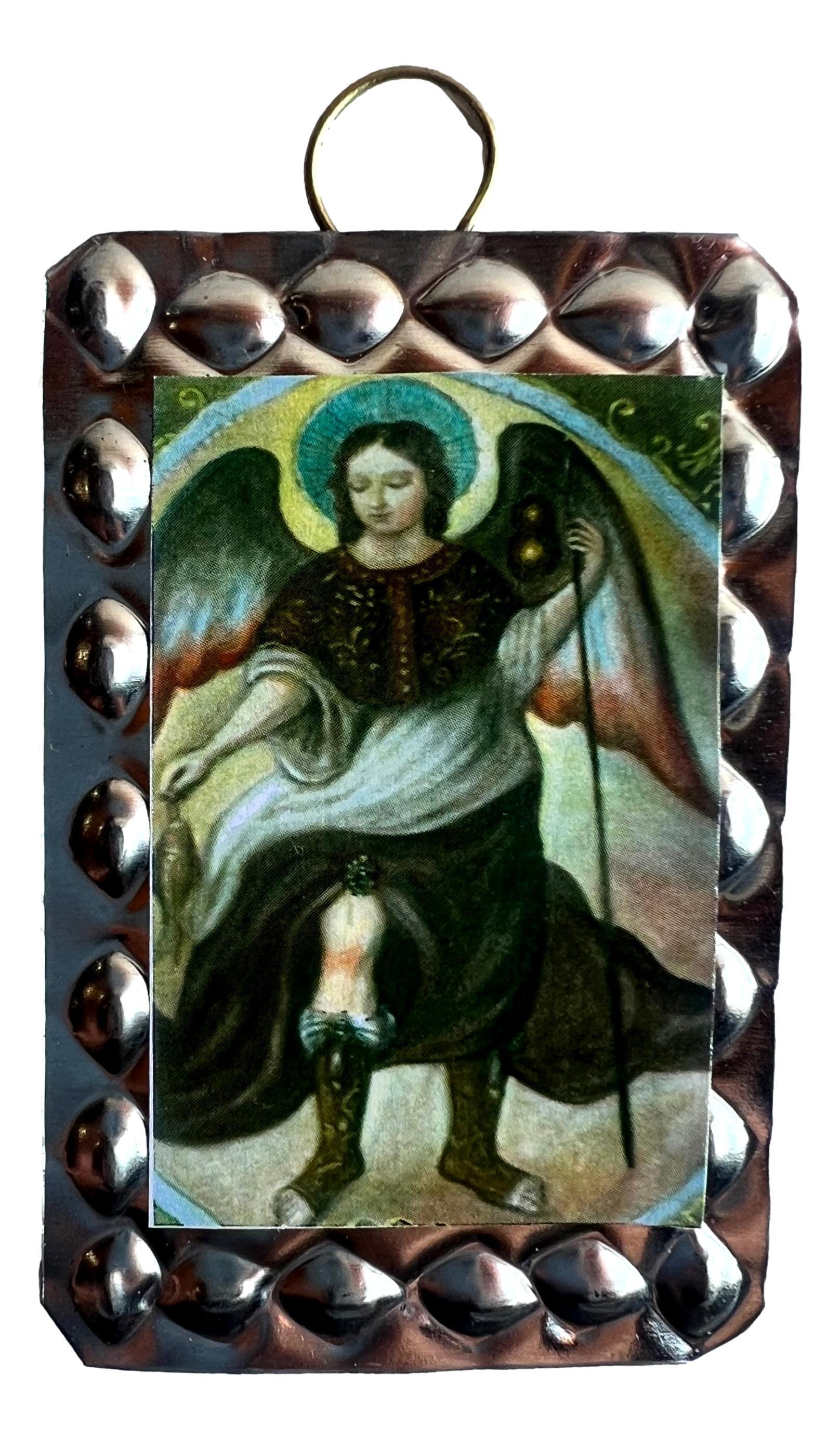 Mini Retablo Patron Saint | Handcrafted Spanish Colonial Tinwork | 3x2 Made in New Mexico - Ysleta Mission Gift Shop